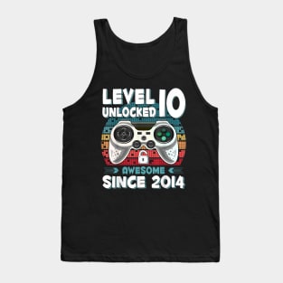 Ten 10yr BDay Son Boy Gamer 10th 10 Year Old Birthday Tank Top